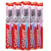 Colgate 高露洁 超洁纤柔备长炭软毛成人牙刷 5支
