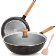 31日8点：COOKER KING 炊大皇 B49858 麦饭石色不粘锅2件套 （26+30cm）