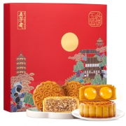 五芳斋 月饼礼盒  五芳韵味 680（内含200克双黄清香莲蓉）
