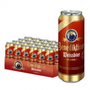 有券的上：Benediktiner 百帝王 小麦黑啤酒 500ml*24听