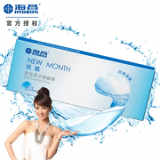 海昌 6片装优氧月抛隐形近视眼镜