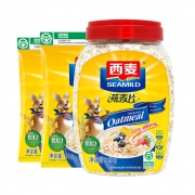 88VIP：SEAMILD 西麦 纯麦片1000g*1桶+1000g*2袋*4件