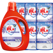 有效除菌！雕牌 除菌馨香洗衣液 8斤（1kg*瓶+500g*6袋）