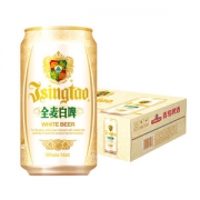 世界啤酒锦标赛银奖 青岛 全麦白啤酒 330ml*24罐