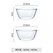 19日0点：OSHAMRS  欧莎夫人 玻璃碗 500ml*2个