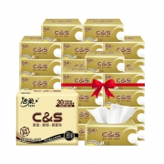 C&S 洁柔 纯韧金装系列抽纸 3层*100抽*30包*2件+凑单品