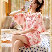 雅模派对  女夏季纯棉短袖睡衣两件套