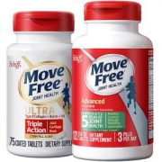 美国 维骨力MoveFree 氨糖软骨素 加强版绿盒 120粒+Ultra超浓缩白瓶 75粒