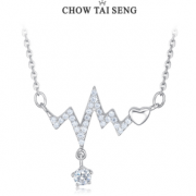 时尚百搭！CHOW TAI SENG 周大生 S1PC0034 女士心跳项链