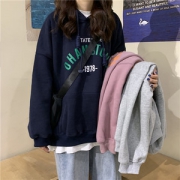 第二件0元 蜜祺兰 新款秋装宽松女连帽卫衣