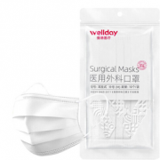 舒适不勒耳！WELLDAY 维德 一次性外科口罩 50只装