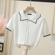 La Chapelle 拉夏贝尔 9T212GL800002 女士翻领针织衫