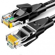 PLUS会员：SAMZHE 山泽 WD6030 六类CAT6 圆线千兆网线 3m 黑色