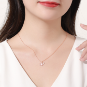 甜美百搭！CHOW TAI SENG 周大生 女士贝壳银杏套链 S1PC0189