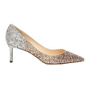 JIMMY CHOO 周仰杰 女士尖头高跟鞋 ROMY60-VNB-ROSEGOLDSILVER