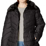 M码！Big Chill 女式羽绒服,带可拆卸人造毛皮领  到手182.97元