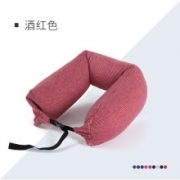 历史新低：TOPENTAR 拓派达  TOP033 微粒子多功能U型枕  单扣 酒红条纹