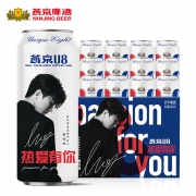 PLUS会员：YANJING BEER 燕京啤酒 U8啤酒 500mL*12听*2件