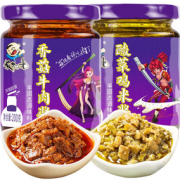 饭扫光 拌饭酱 香菇牛肉酱酸菜鸡米酱 200g*2瓶