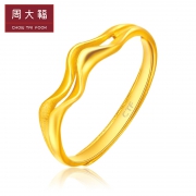 CHOW TAI FOOK 周大福 F217556 女士金戒指 (工费:108计价)  1.95g