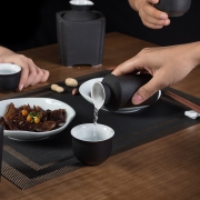洛威 黑陶温酒器组合 3件套