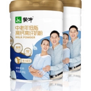 蒙牛 中老年低脂高钙高纤奶粉800g*2罐礼盒装 无蔗糖