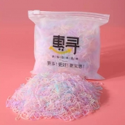 京东极速版：惠寻 一次性发圈 果冻色 2500根