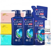 清扬 男士活力运动洗发露 500ml*2瓶+200g*2袋