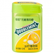 DOUBLEMINT 绿箭 无糖薄荷糖 冰柠薄荷味 12g*6件