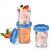 AVENT 新安怡 飞利浦新安怡 英国进口 AVENT 母乳/婴儿辅食储存杯组240ml5个装 SCF639/05