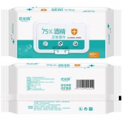 呓朵婂  75%酒精湿巾   【40抽x10包】16x18cm