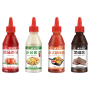私房猫 调味品组合（沙拉酱+番茄酱+甜辣酱+黑椒酱） 228g*4瓶