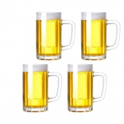 京东极速版：惠寻 玻璃杯 啤酒杯 400ml*4只装