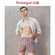 三枪 男士 100%新疆棉 阿罗裤 4条 内外两穿