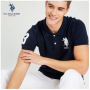 U.S. POLO ASSN. 美国马球协会 【经典爆款】U.S. POLO ASSN.美国马球协会 春夏男士多色纯棉短袖T恤翻领Polo衫