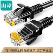 SAMZHE 山泽 SH-1020 超五类CAT5e 百兆网线 黑色 2m