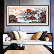 山水画客厅挂画 五寸 聚宝盆鸿运当头国画