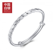 中国白银集团 龙行天下 999纯银手镯 24g