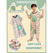 猫人 儿童纯棉连体睡衣 防踢空调服