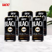日本进口 UCC 悠诗诗 Black 无糖咖啡饮料 185g*6罐
