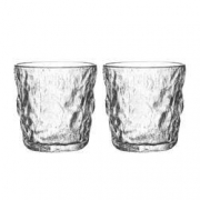 前力 冰川纹玻璃杯 矮款 2只