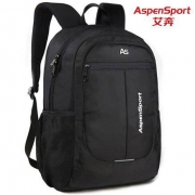 AspenSport艾奔 大容量 时尚双肩包 黑色轻松版