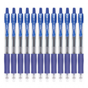 PILOT 百乐 BL-G2-5 按动中性笔  0.38mm  蓝色 12支装