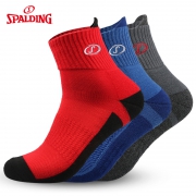 SPALDING 斯伯丁 SP7010 毛巾底运动袜 3双