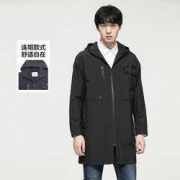 LILANZ 利郎 Q9CFY1021Y 男士连帽中长款风衣