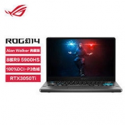 ROG 玩家国度 幻14 Alan Walker 典藏版 14英寸笔记本电脑（R9-5900HS、16GB、1TB、RTX3050Ti、120Hz）