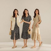 ANNEKLEIN  安妮·克莱因  法式碎花  短袖连衣裙 BAB2223MV4