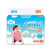 陪伴计划专享、PLUS会员：nepia 妮飘 Genki!系列 婴儿纸尿裤 M38片 拍两件