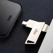 USB+Type-C双口，手机电脑通用：32GB aigo爱国者 U350 手机U盘 银色USB3.0