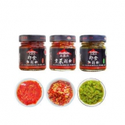大堡山 红剁椒酱+青剁椒酱+贡菜剁椒 110g*3瓶
